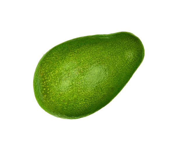 新鲜的绿色成熟的鳄梨孤立在白色图片下载
