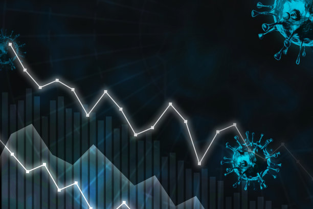 减少COVID-19疾病的时间表。深蓝色背景上的冠状病毒感染颗粒。3D渲染和3D插图。图片下载