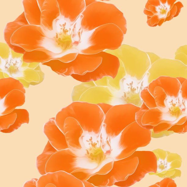 玫瑰花朵。插图，花的纹理。用于连续复制的无缝模式。花卉背景，照片拼贴为纺织品，棉布面料。用于墙纸，封面图片下载