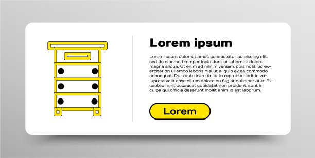 在白色上为孤立的蜜蜂图标画上蜂箱图片下载