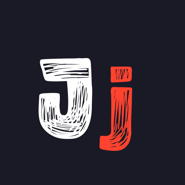 用粉笔在黑板上手绘的J字母。图片下载