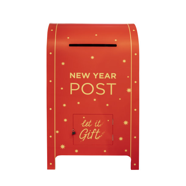 邮政服务,交货。新年信箱。传统的圣诞、新年节日庆祝会。新年快乐。复古的新年邮筒，伟大的设计为任何目的。图片下载