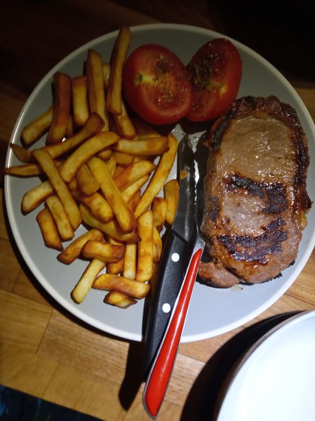 牛排和薯条图片下载