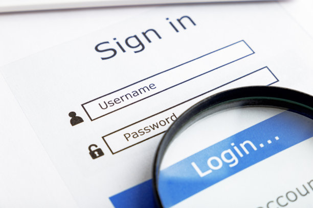 用户名和密码。互联网连接和网络保护。俯视图图片下载