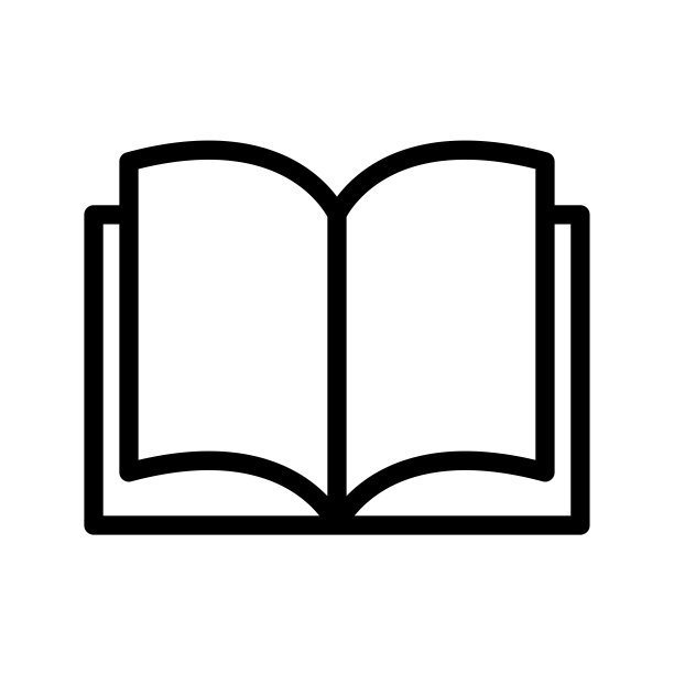 书图标，打开书图标在时尚的平面风格图片下载