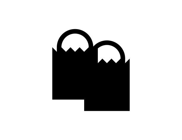 购物袋图标。孤立购物袋符号-向量图片下载