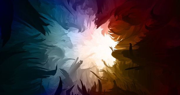 彩色抽象隧道形状。火焰形状周围。3D插图渲染图片下载