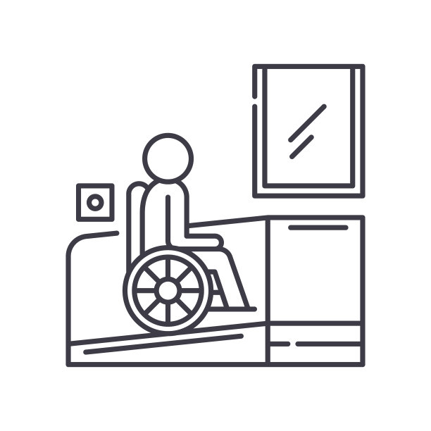 方式为禁用图标，线性隔离插图，细线矢量，网页设计标志，轮廓概念符号与可编辑笔画在白色背景。图片下载