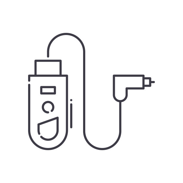 户外计时器与远程图标，线性隔离插图，细线矢量，网页设计标志，轮廓概念符号与可编辑笔画在白色背景。图片下载