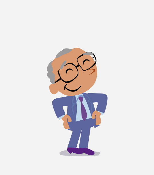 满意的商人卡通形象图片下载