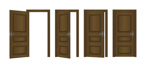 打开,关闭门。图片下载