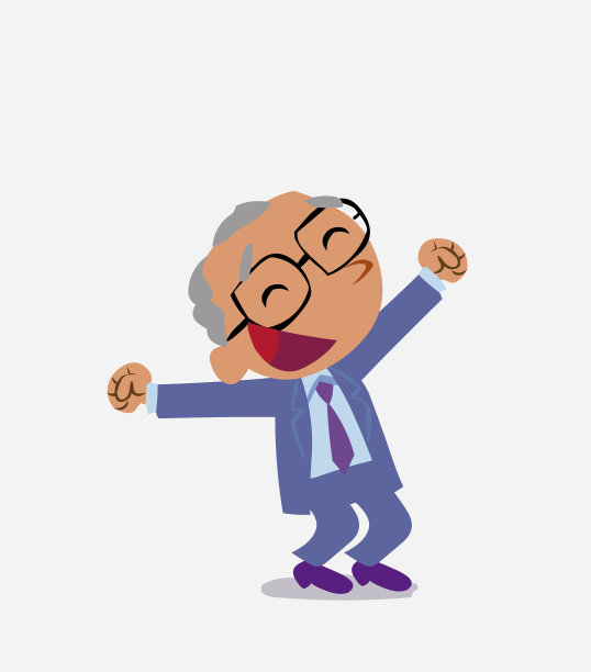 欣快的卡通人物商人图片下载