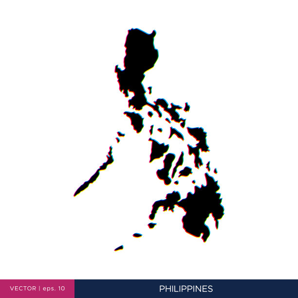 地图菲律宾矢量股票插图设计模板。图片下载