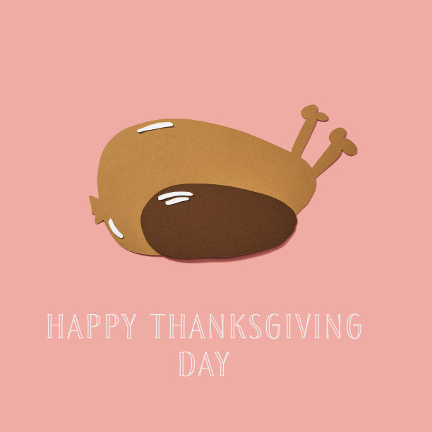 烤火鸡和短信感恩节快乐图片下载