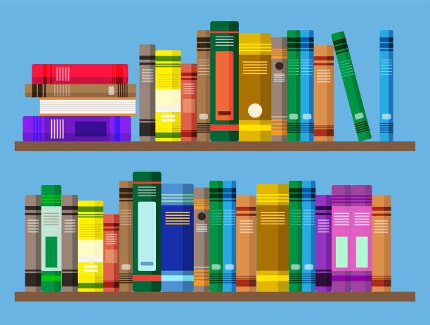 世界读书日，书架上的书，矢量设计。图片下载
