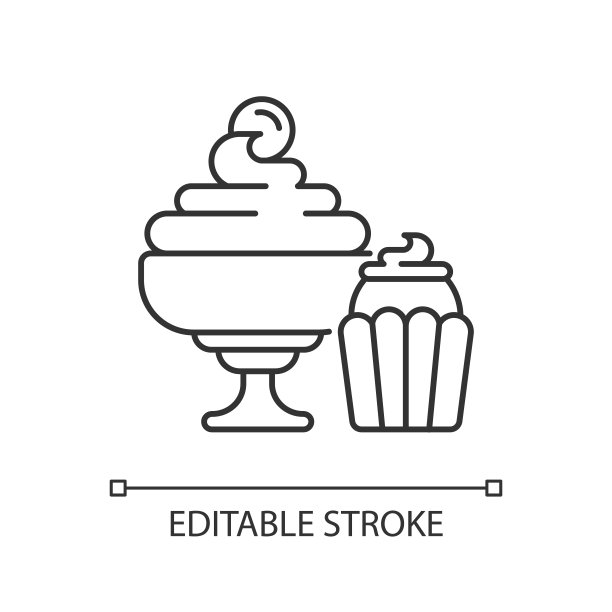 甜点线性图标图片下载