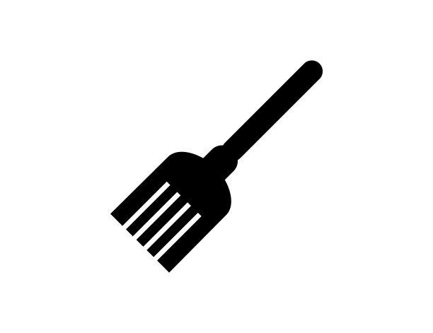 扫帚图标。隔离清扫扫帚符号-向量图片下载
