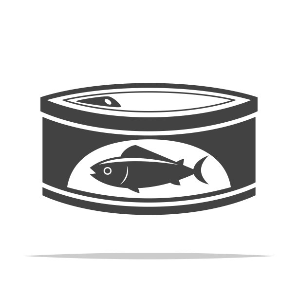 罐头金枪鱼图标矢量孤立图片下载