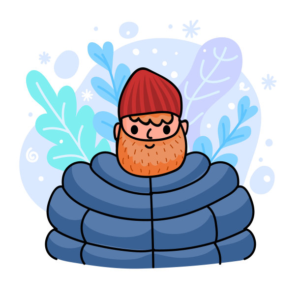 冬季保暖概念：冬季服装男子图片下载