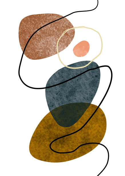 创意极简主义手绘。抽象艺术背景。矢量图图片下载