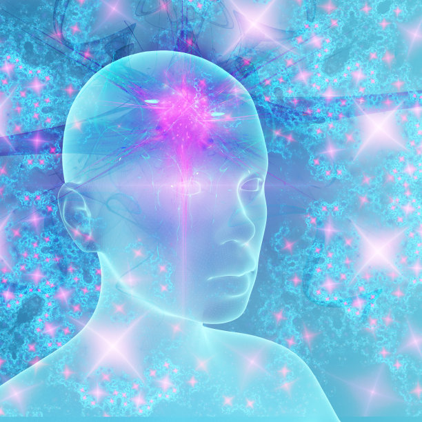 灵魂或意识的概念，了解自己，主宰，彩色人类模型，3d渲染图片下载