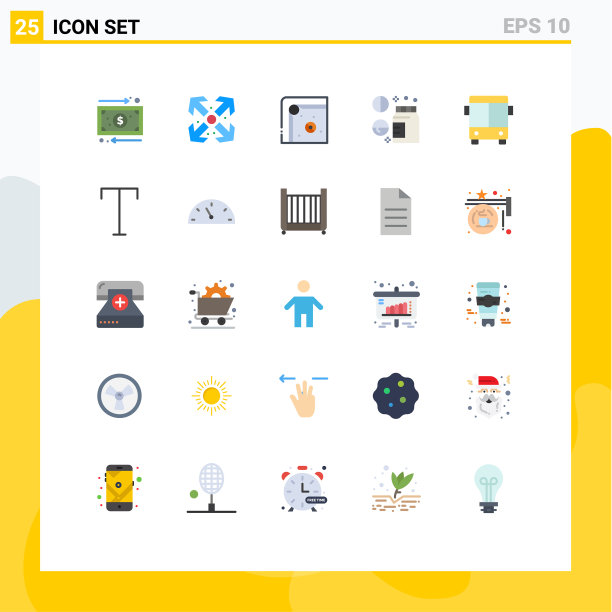 25用户界面平面彩色包装现代标识图片下载