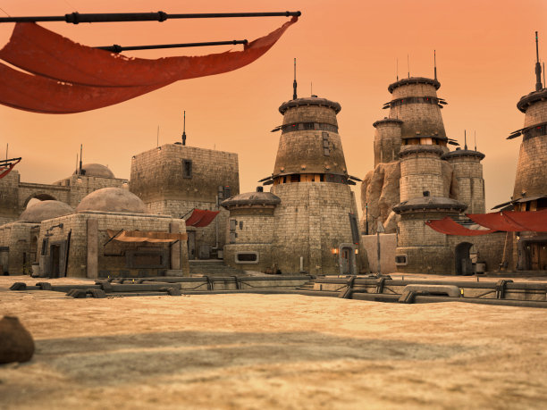 Post-apocalyptical沙漠前哨图片下载