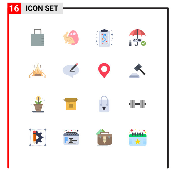 16种适用于网络和移动的通用平面颜色图片下载