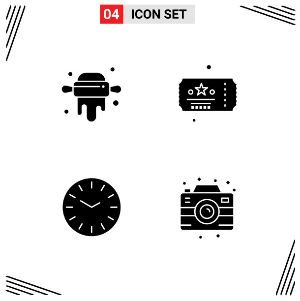 包4创意固体字形厨房图片下载