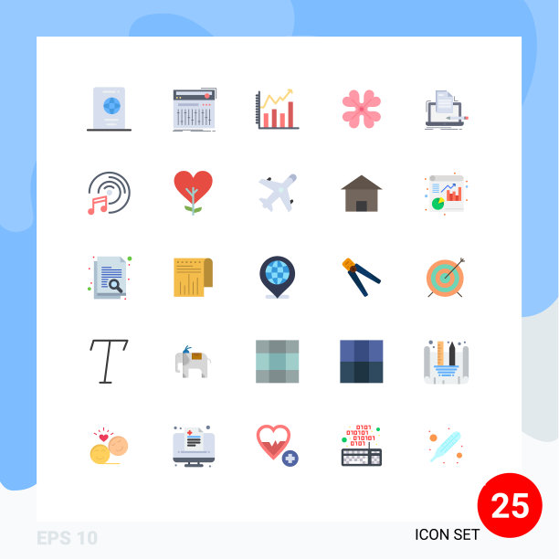 适用于网络和移动的25种通用平面颜色图片下载