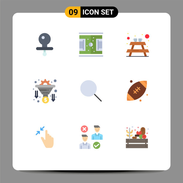 9 .用户界面平面彩色包装现代标识图片下载