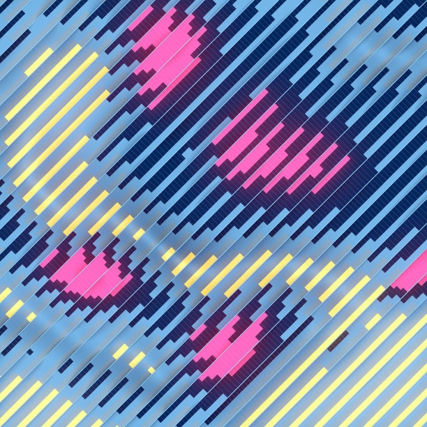 沿对角线的抽象风格的彩色条纹图案。现代设计。三维渲染数字插图图片下载