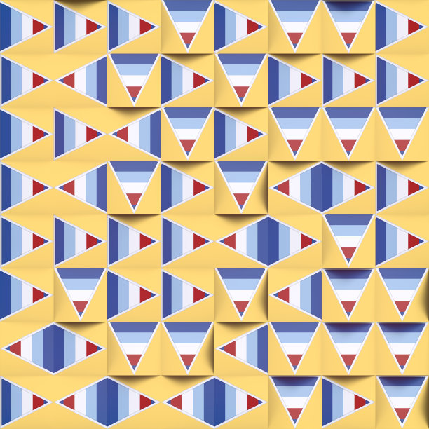 现代多色图案随机间隔几何形状。数字3d渲染插图。抽象的背景图片下载