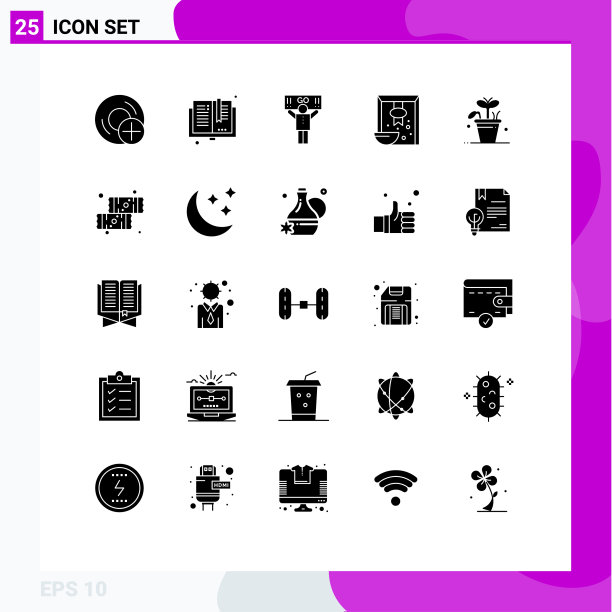 分组25个固体符号符号和符号图片下载