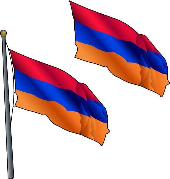 亚美尼亚挥舞着国旗图片下载