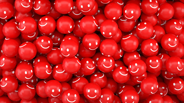 红色的表情符号和笑脸图片下载