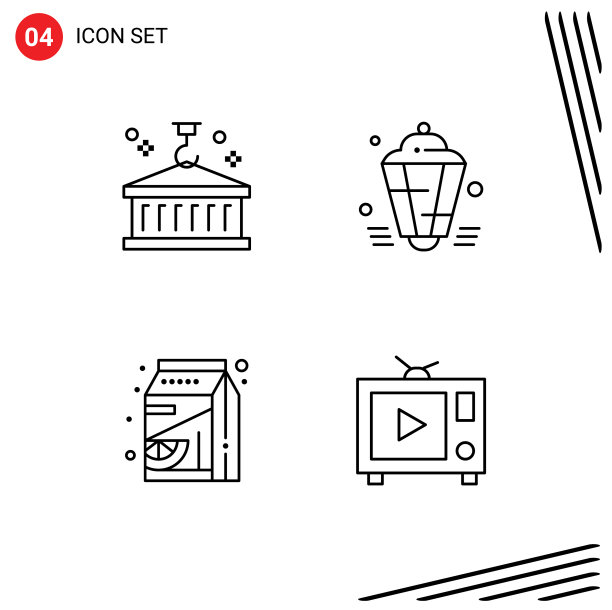 4线概念为网站移动和应用程序盒图片下载