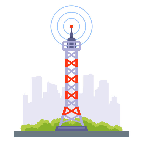 电信塔上有一个下落的信号图片下载