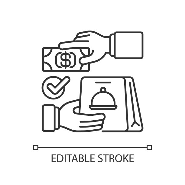 货到付款线性图标图片下载