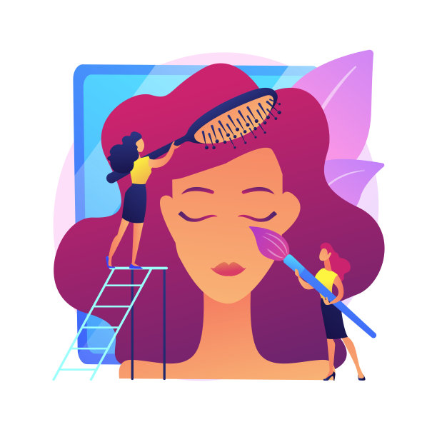 美容院向量概念隐喻图片下载