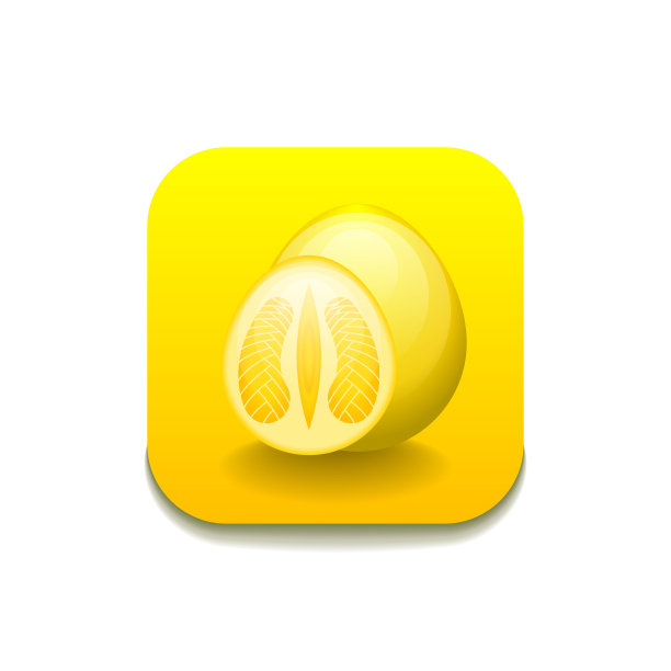 黄色柚子水果食品水果标志向量符号图标设计风格图片下载