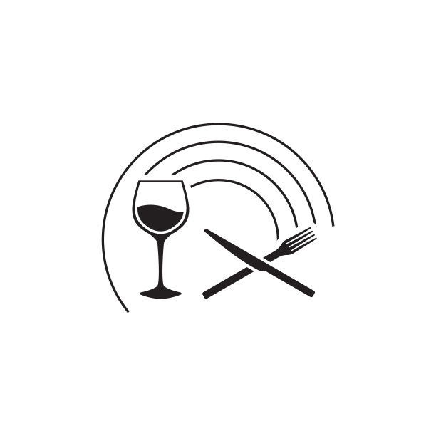 酒杯和交叉的刀叉图片下载