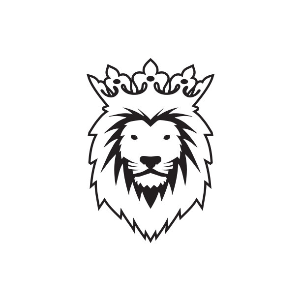 狮子头带有皇冠的设计理念图片下载