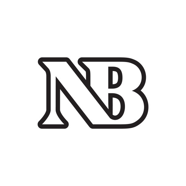 N b衬线字母线条标志设计理念图片下载