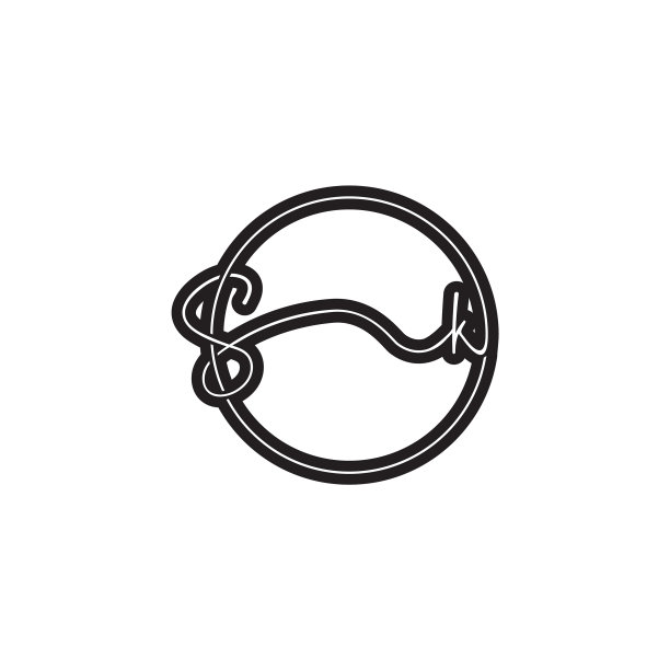 圆线s k脚本字母标志设计图片下载