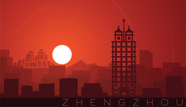 郑州低阳天际线景图片下载