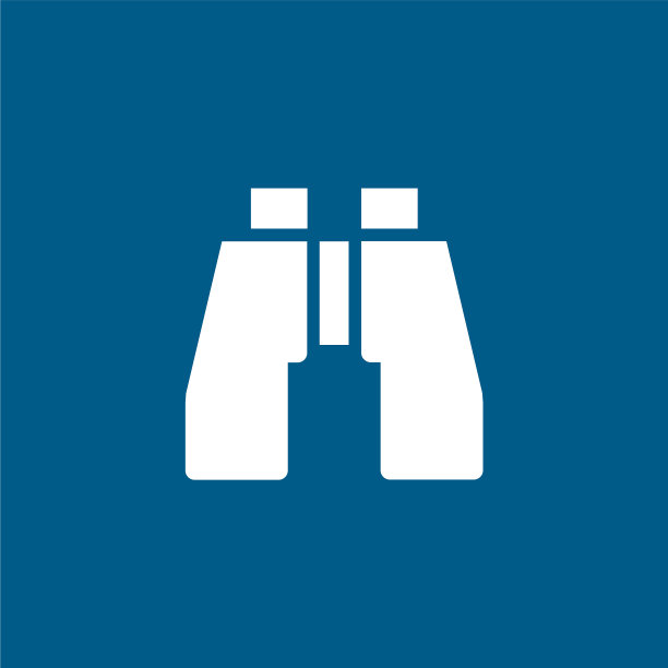 双目图标上的蓝色背景蓝色平风格图片下载