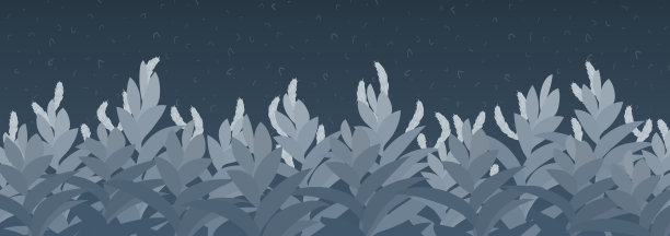 向量模式与纹理在蓝色色调与不寻常的植物。植物园。现代社交网络页面设计的概念。用于横幅、墙纸、海报、墙壁装饰、日历。图片下载