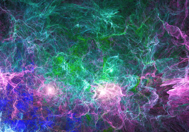 五彩缤纷的分形星云图片下载