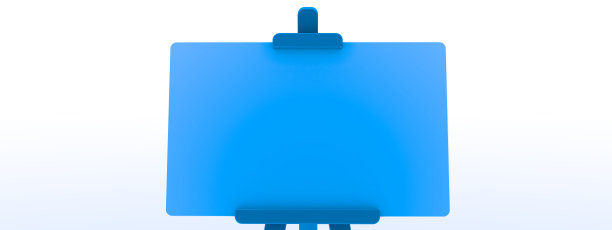 蓝色空白展示板上的白色背景的任何信息。时尚简约的呈现图片下载